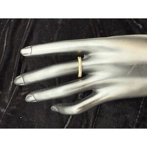 Benchmark Wedding Band 14K Gold 4mm Double Milgrain Comfort Fit Sz 7,  3.6g